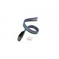 Konektor 4-PIN pro RGB LED pásky o šířce 10mm s vodičem